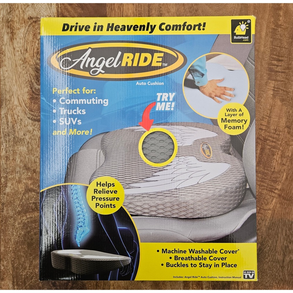 Angel Ride Auto Cushion Memory Foam Seat Chair Pad Ergonomic Support Pillow